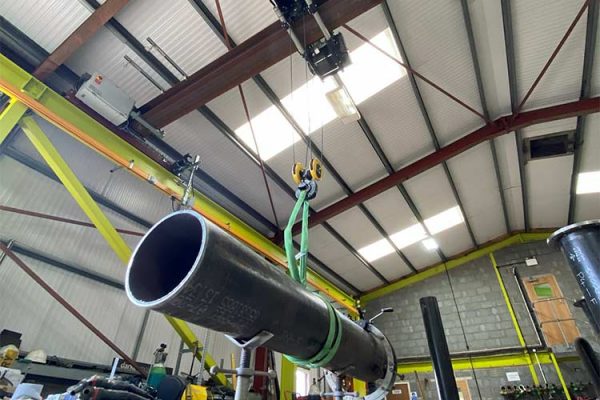 Crane and workshop facilities at Darke Engineering